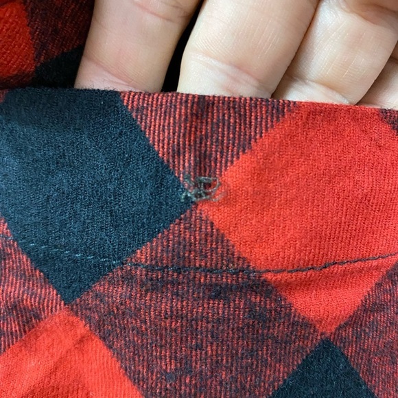 J. Crew Shirt Womens XXS Red Black Buffalo Plaid Wool Blend Flannel (Read ) - Picture 8 of 13
